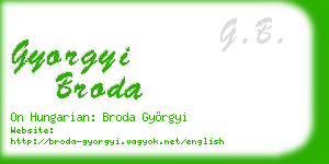 gyorgyi broda business card