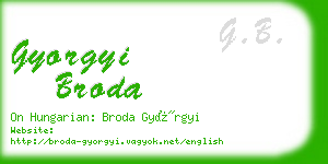 gyorgyi broda business card